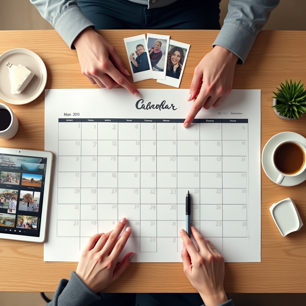 Pianificazione di sessioni fotografiche periodiche per piccola impresa