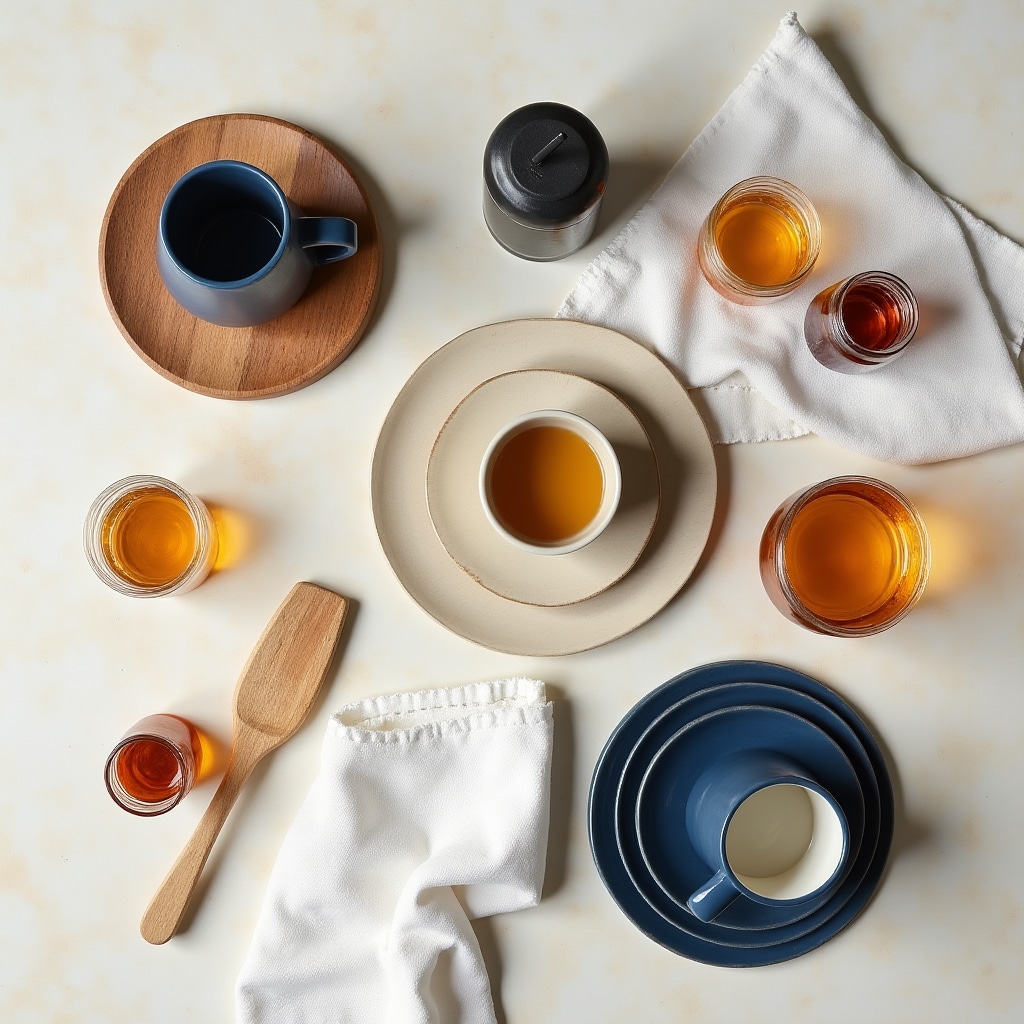 Shooting di prodotti artigianali su sfondo neutro