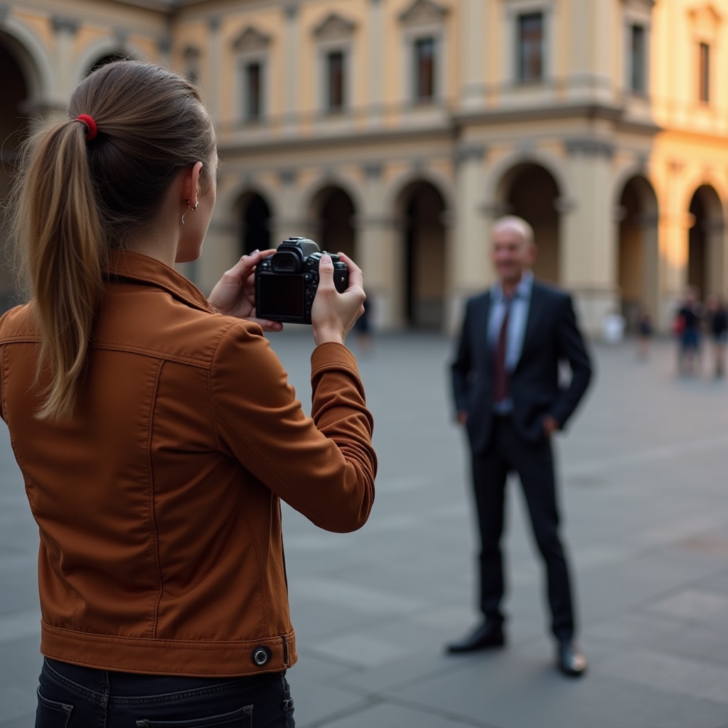 Sessione fotografica in esterno per professionista freelance